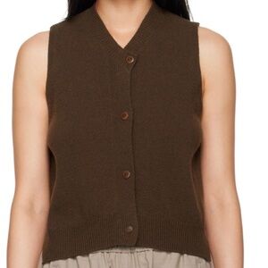Cordera Brown Merino Wool & Cashmere Vest